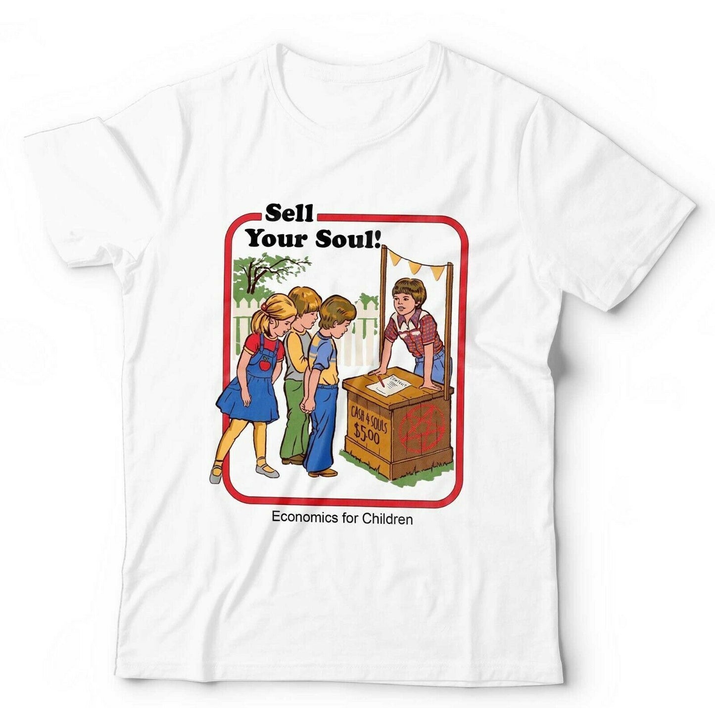Sell Your Soul  Dark Humour Cartoon Slogan  Unisex TShirt