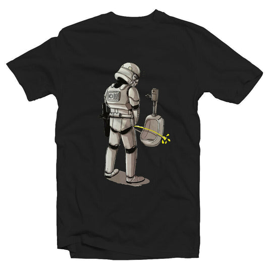 Stormtrooper Tshirt Peeing Unisex and Kids Star Space Sci Fi Funny Humour