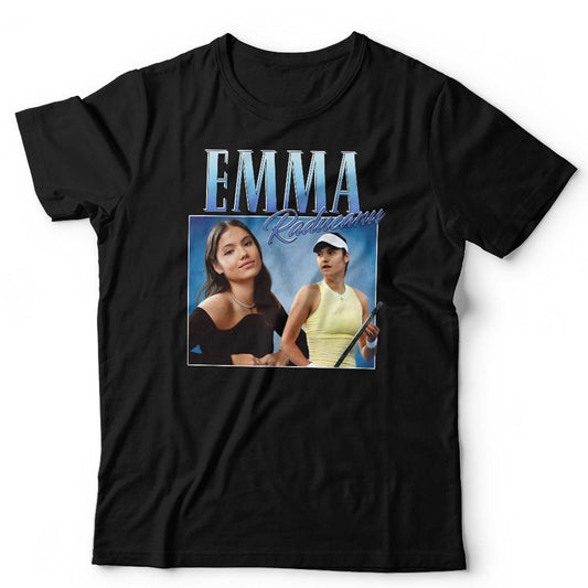 Emma Raducanu T Shirt Appreciation Unisex Throwback Homage Tennis Wimbledon