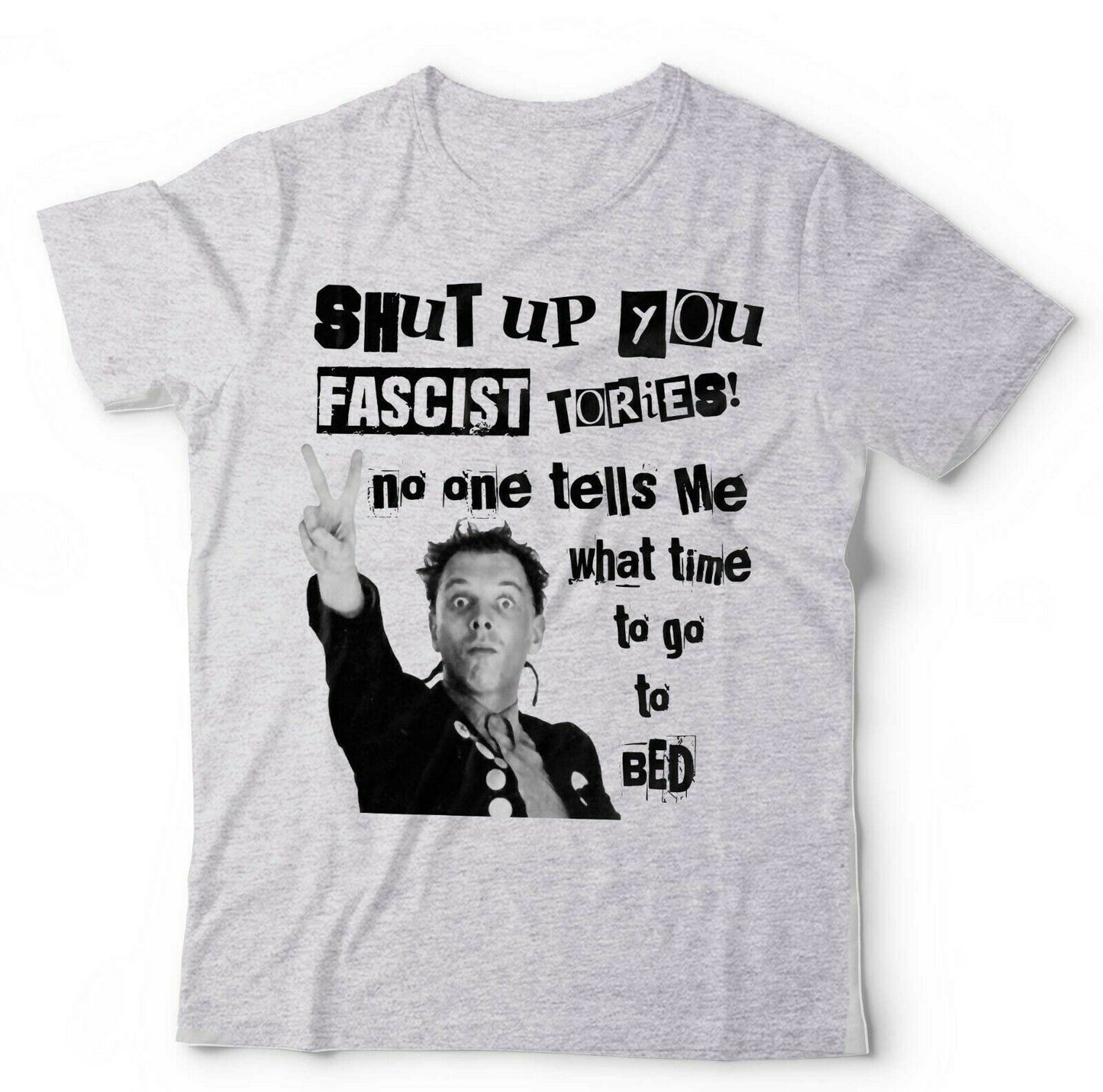 The Young Ones Tshirt Shut Up You Fascist Tories Unisex and Kids Rik Mayall