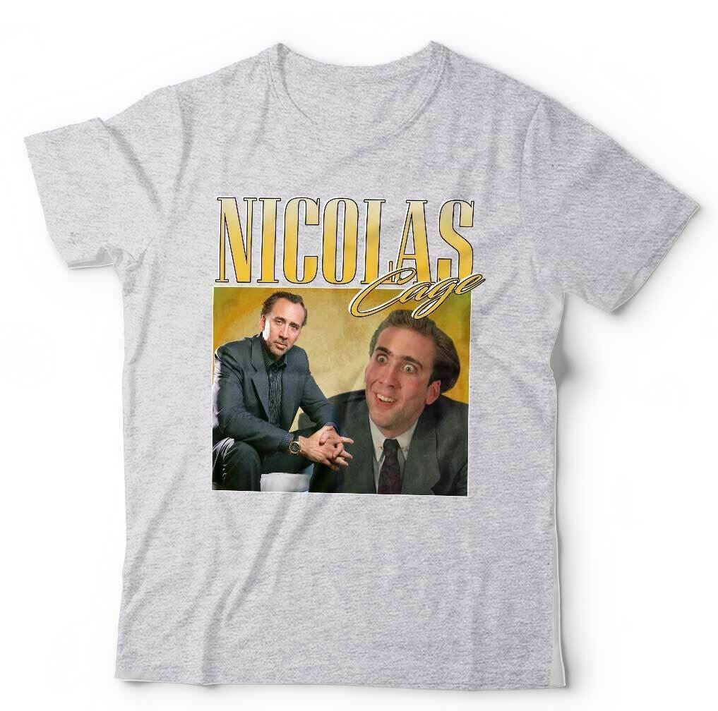 Nicolas Cage Tshirt Appreciation Unisex Homage Throwback Stag Hen Do Funny