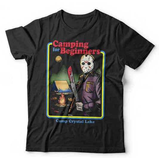 Friday 13th Tshirt Camping For Beginners and Kids Jason Halloween Funny Gift