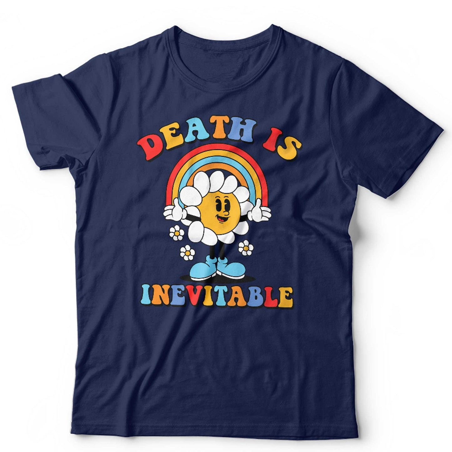Death Is Inevitable TShirt Unisex Funny Retro Cartoon Sarcastic Introvert Dark