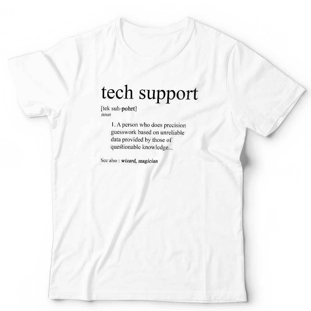 Tech Support TShirt Unisex Funny Humour Computer Programmer Technical Code Joke