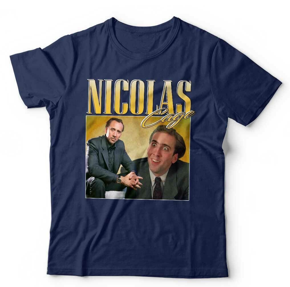 Nicolas Cage Tshirt Appreciation Unisex Homage Throwback Stag Hen Do Funny