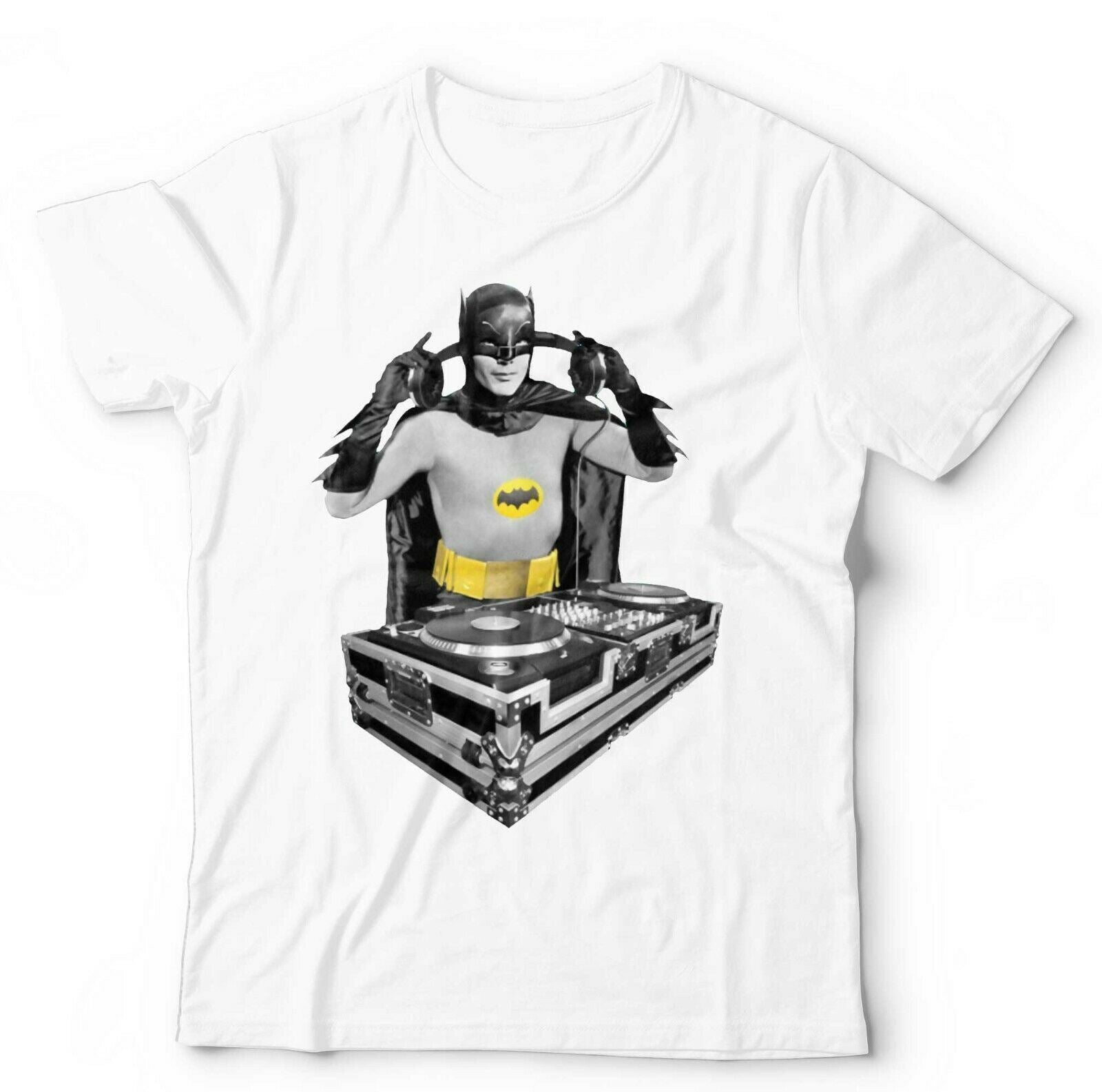 Batman DJ Tshirt Unisex and Kids  Funny Adam West Retro Music House Trance EDM