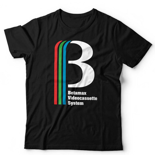 Betamax T Shirt Videocassette System Unisex Vintage Retro Movie Lover VHS 70s