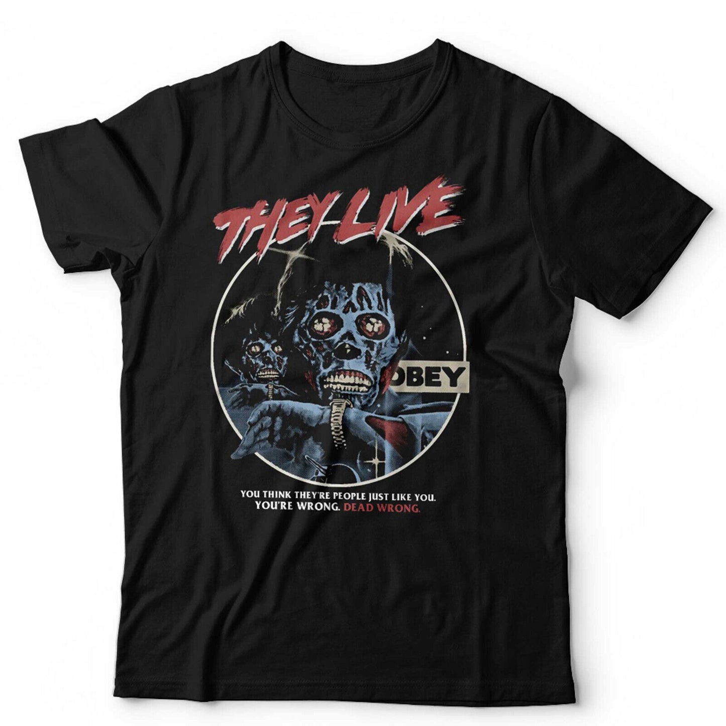 They Live Tshirt  Retro Unisex Vintage Movie John Carpenter 80s Horror