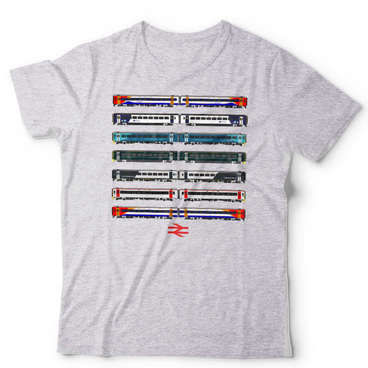 Train T Shirt Modern British Unisex and Kids Trainspotter Railfan British Rail
