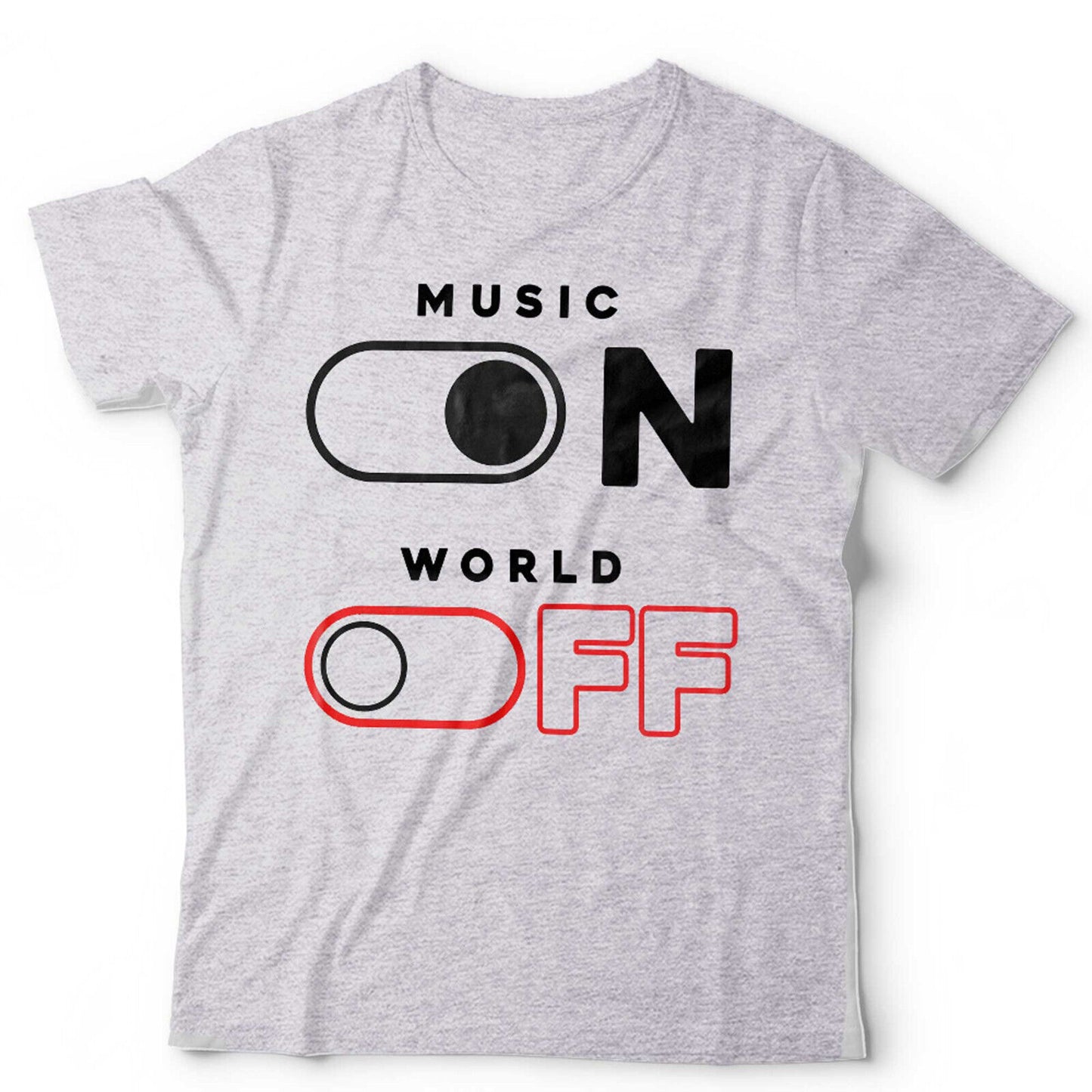 Music Tshirt Music On World Off Unisex and Kids Hi Fi Concert Stereo Musician