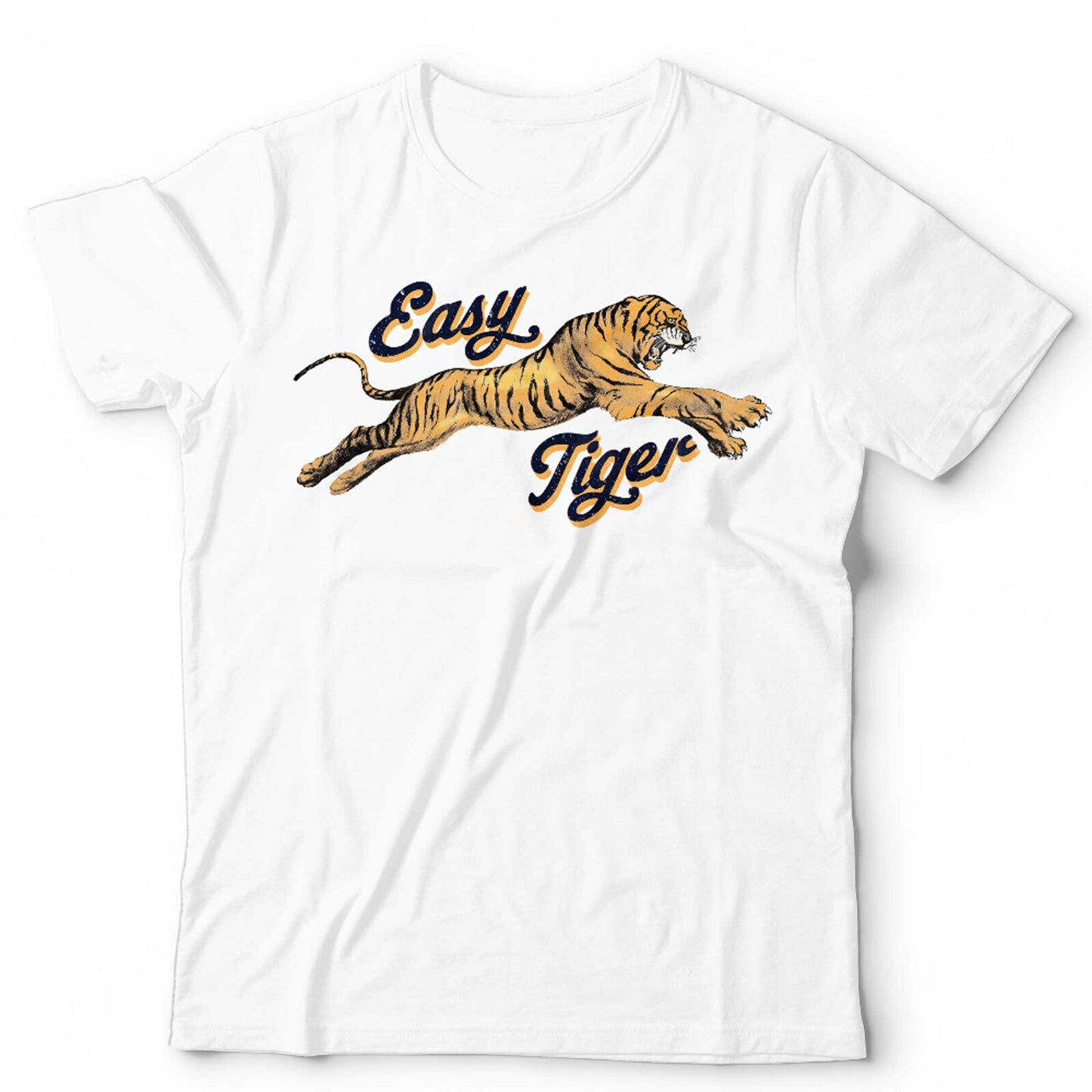 Easy Tiger T Shirt Retro Unisex and Kids Vintage Trendy Hippster Old School Trad