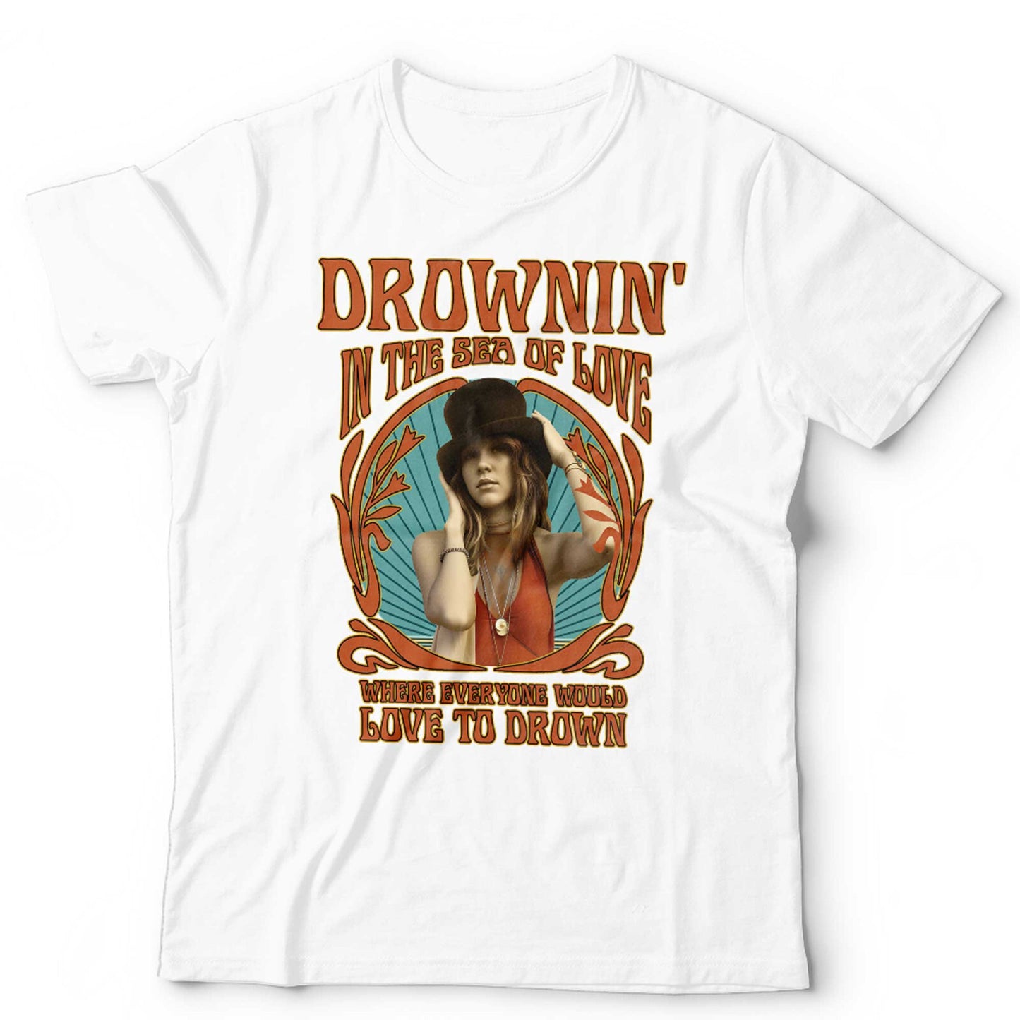 Stevie Nicks Drownin In The Sea Of Love and Vintage Retro  Unisex TShirt