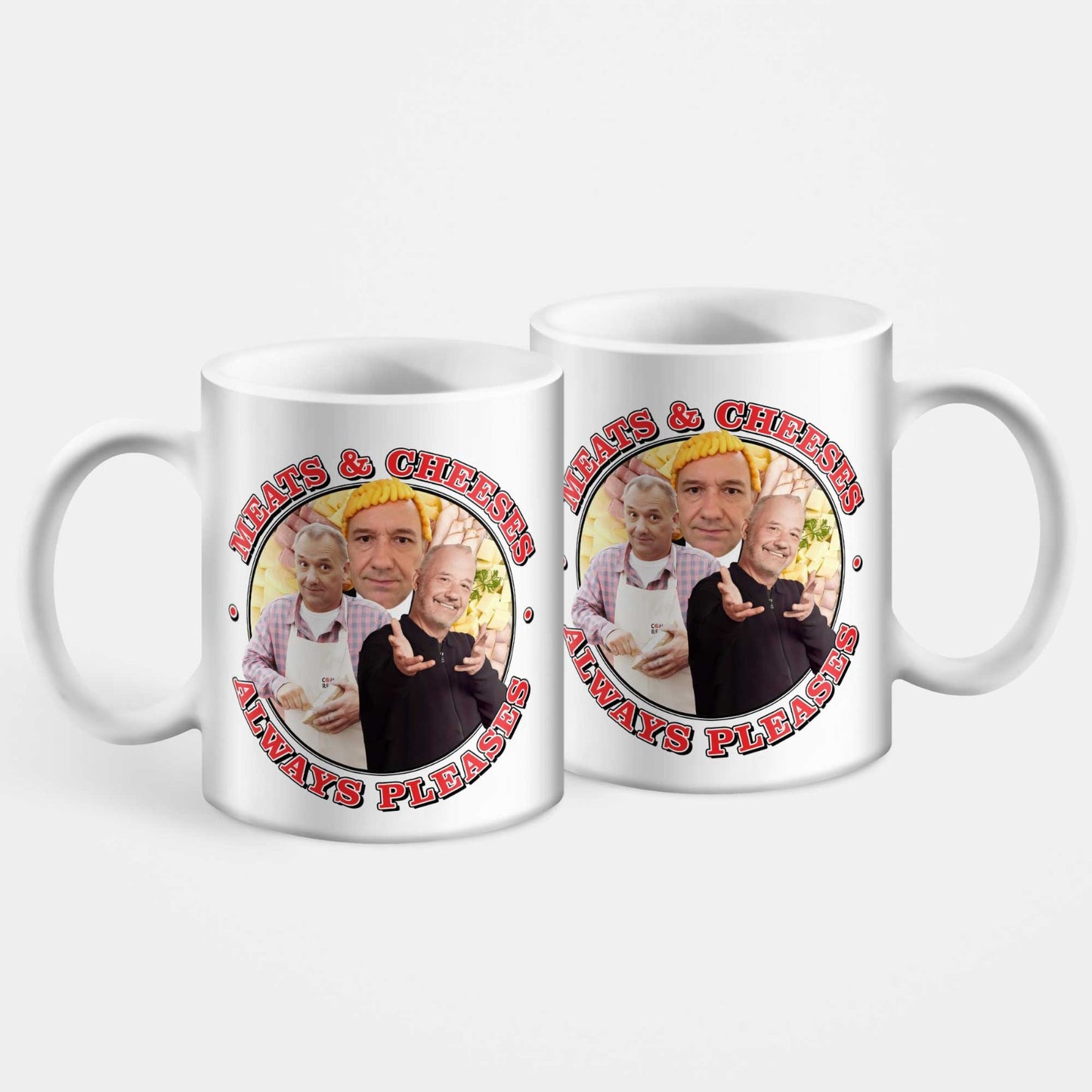 Bob Mortimer Mug Meats And Cheeses Always Pleases Funny Comedy Food Coffee Tea