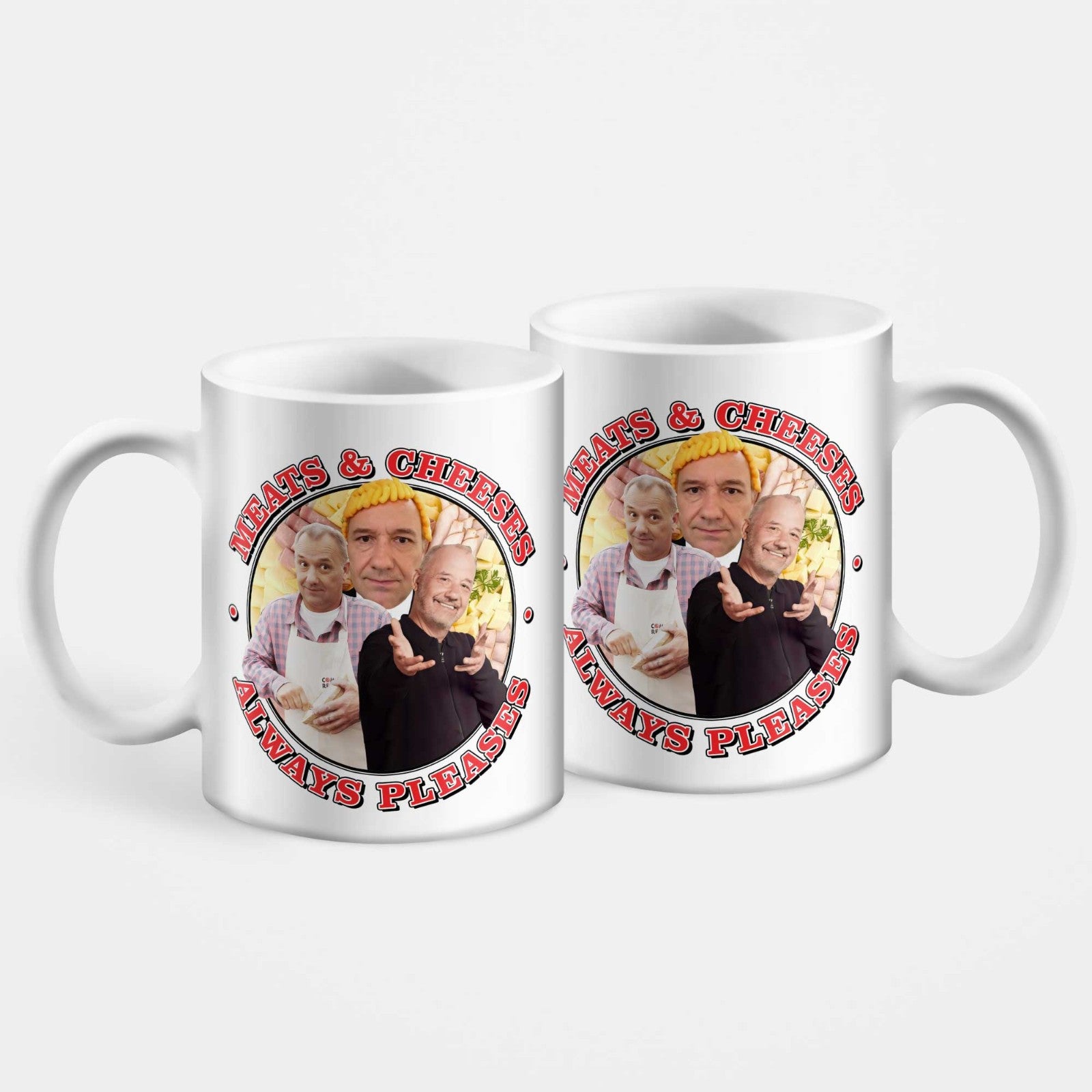 Bob Mortimer Mug Meats And Cheeses Always Pleases Funny Comedy Food Coffee Tea