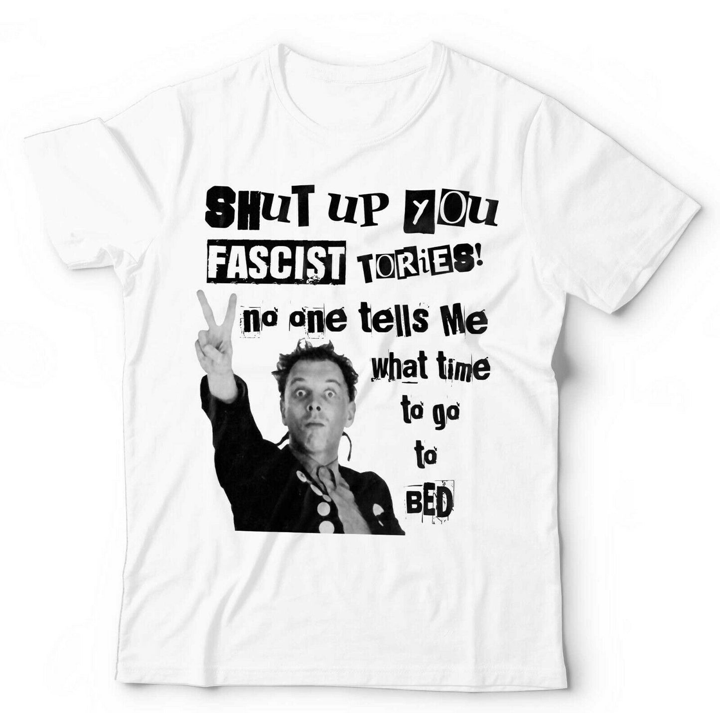 The Young Ones Tshirt Shut Up You Fascist Tories Unisex and Kids Rik Mayall