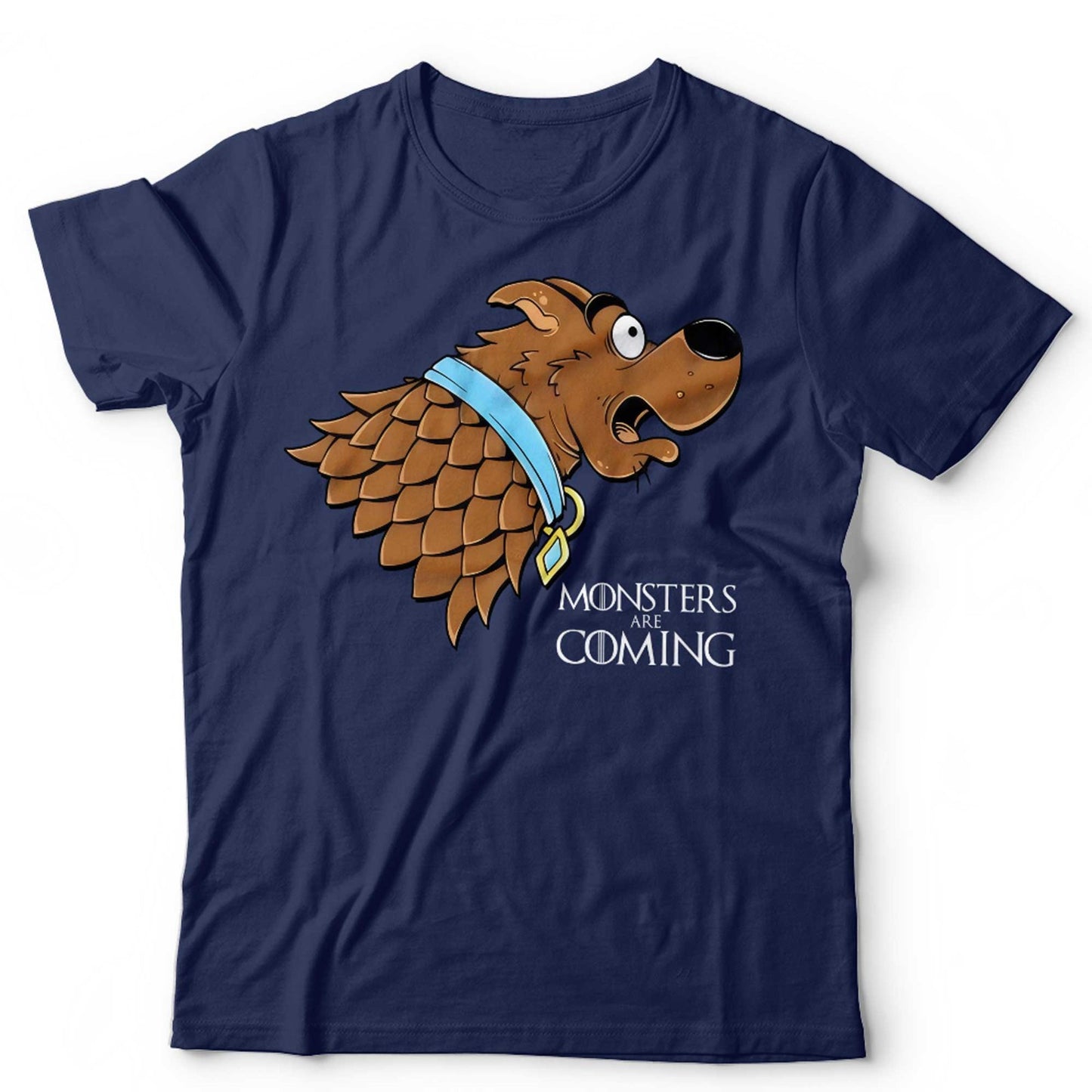 Scooby Tshirt Unisex and Kids Funny Parody Game Tee Thrones Monsters Are Coming