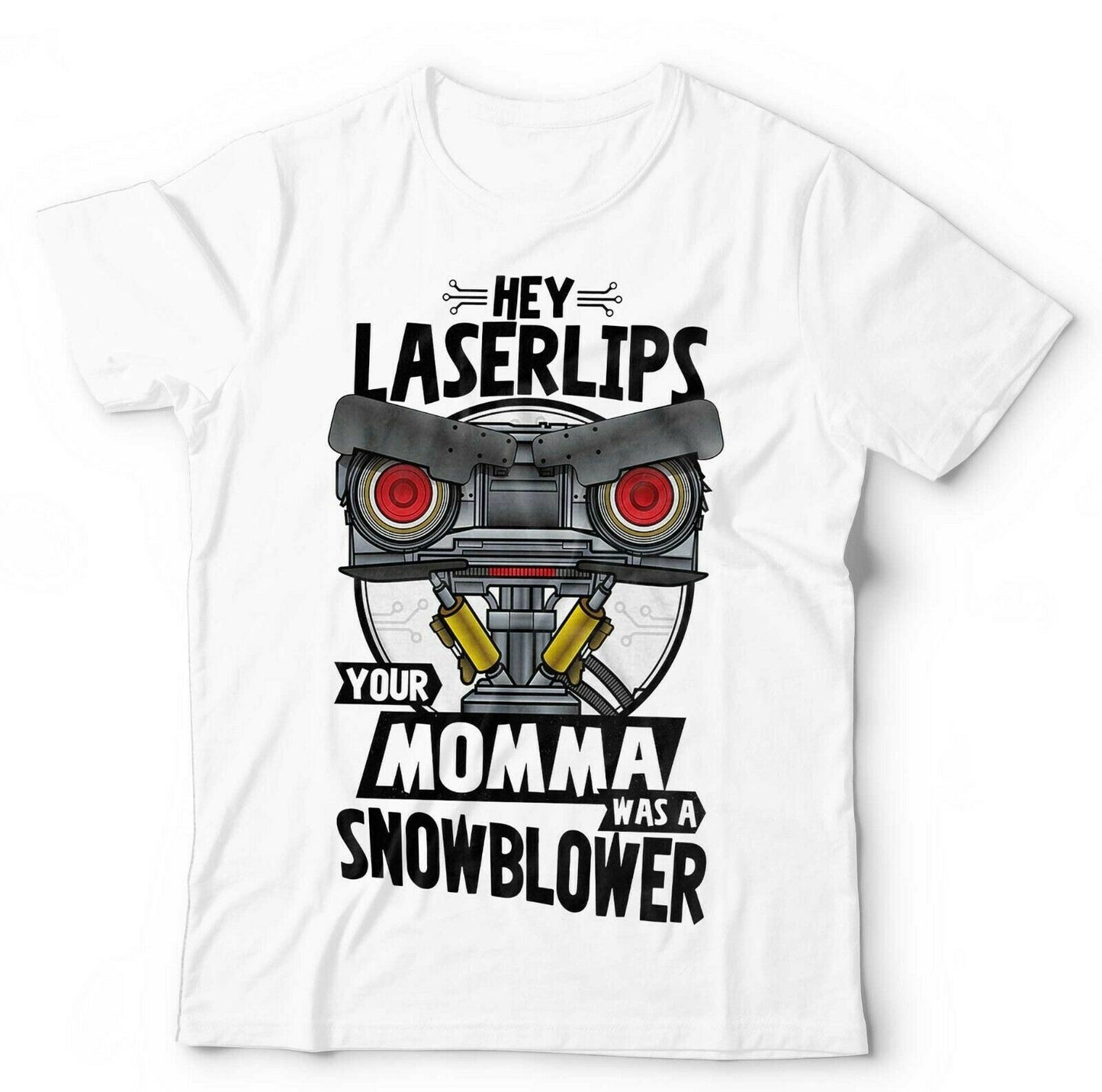 Short Circuit Tshirt Hey Laser Lips Unisex and Kids  Johnny 5  Robot Funny 80s