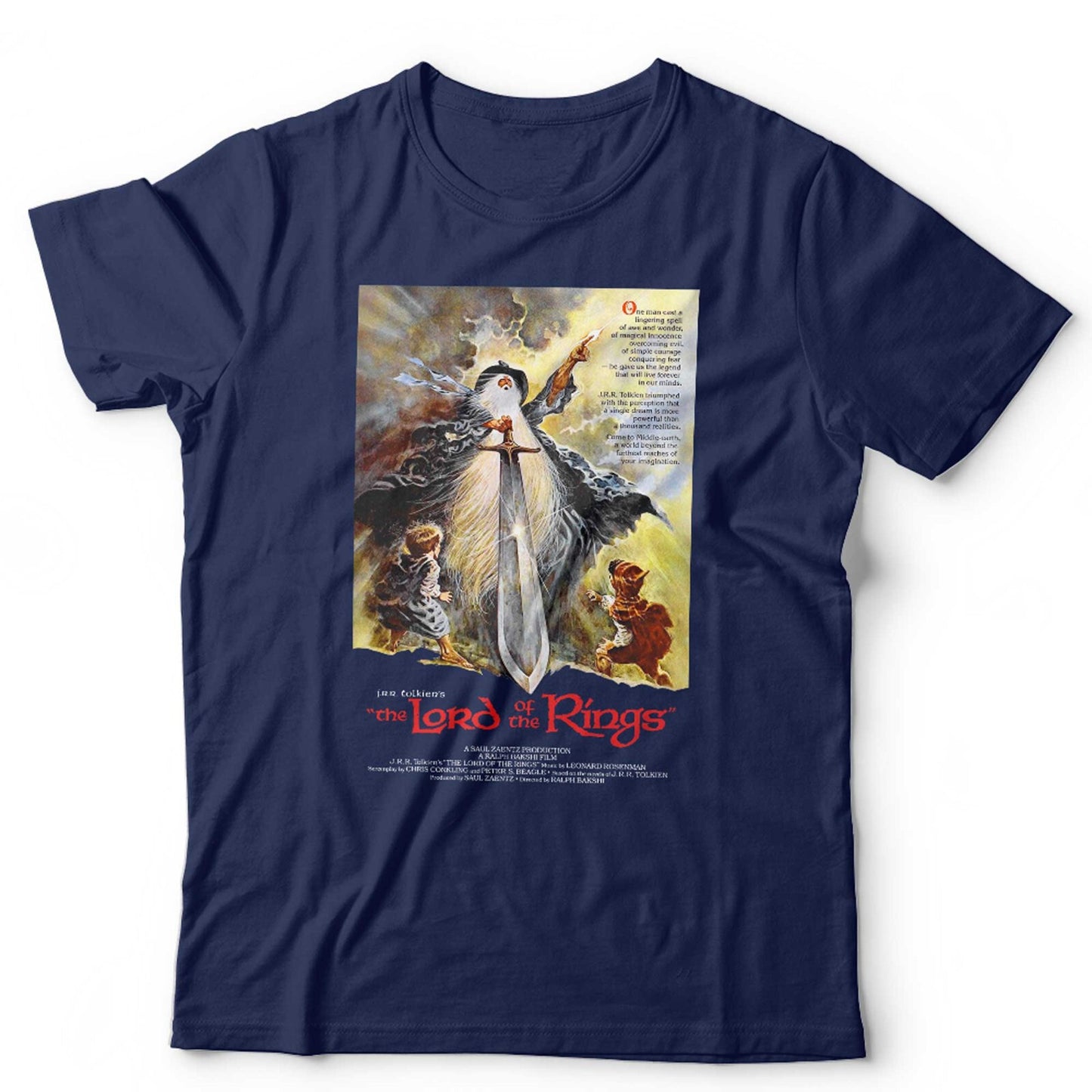 LOTR 1978 Animated Movie Poster Unisex and Kids T Shirt Vintage Retro Tolkien