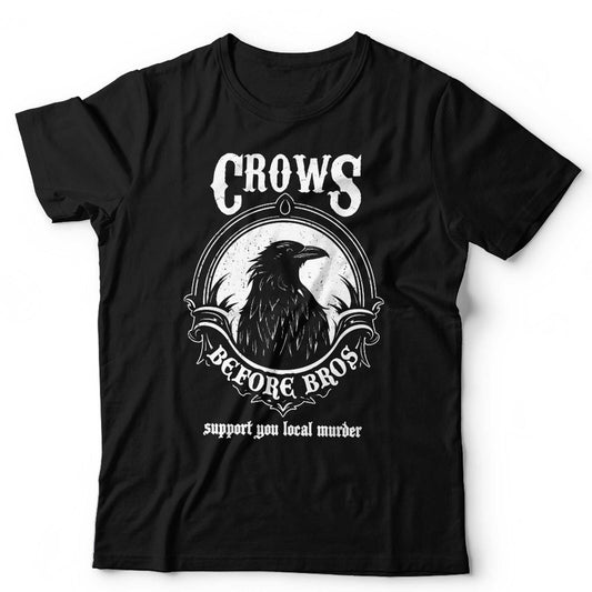 Goth Tshirt Crows Before Bros Gothic Halloween Support Your Local Murder Gift
