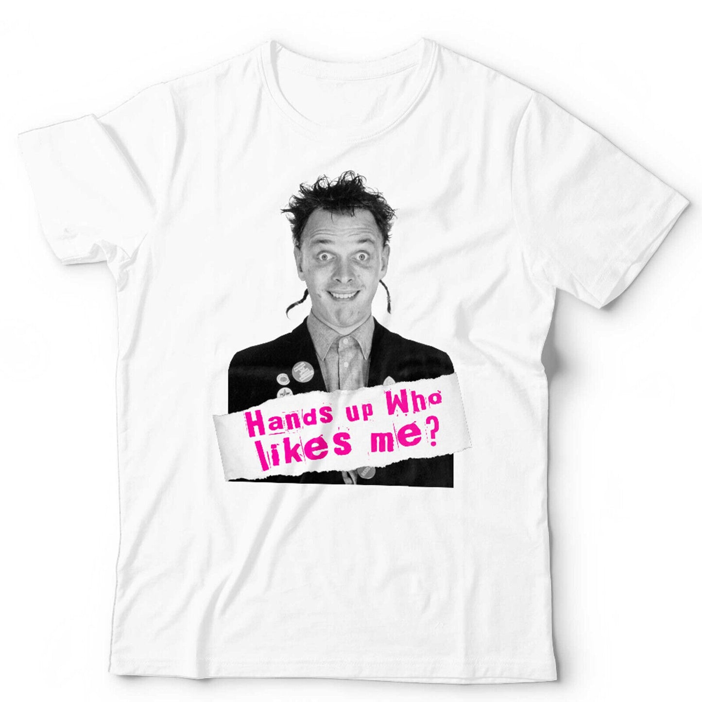 Young Ones Tshirt Hands Up Who Likes Me Unisex and Kids Funny Comedy Rik Mayall