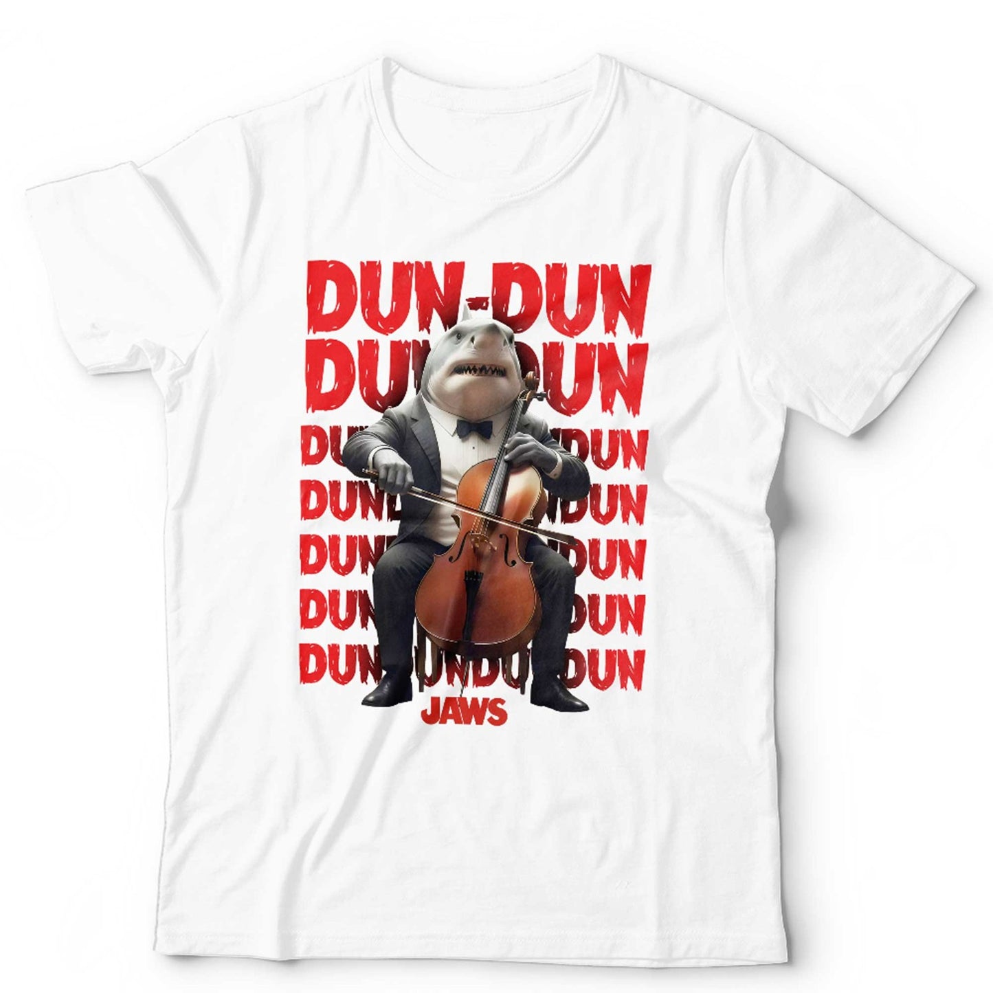 Jaws T Shirt Unisex and Kids  Funny Parody 70s Horror Shark Cult Movie Film Cello