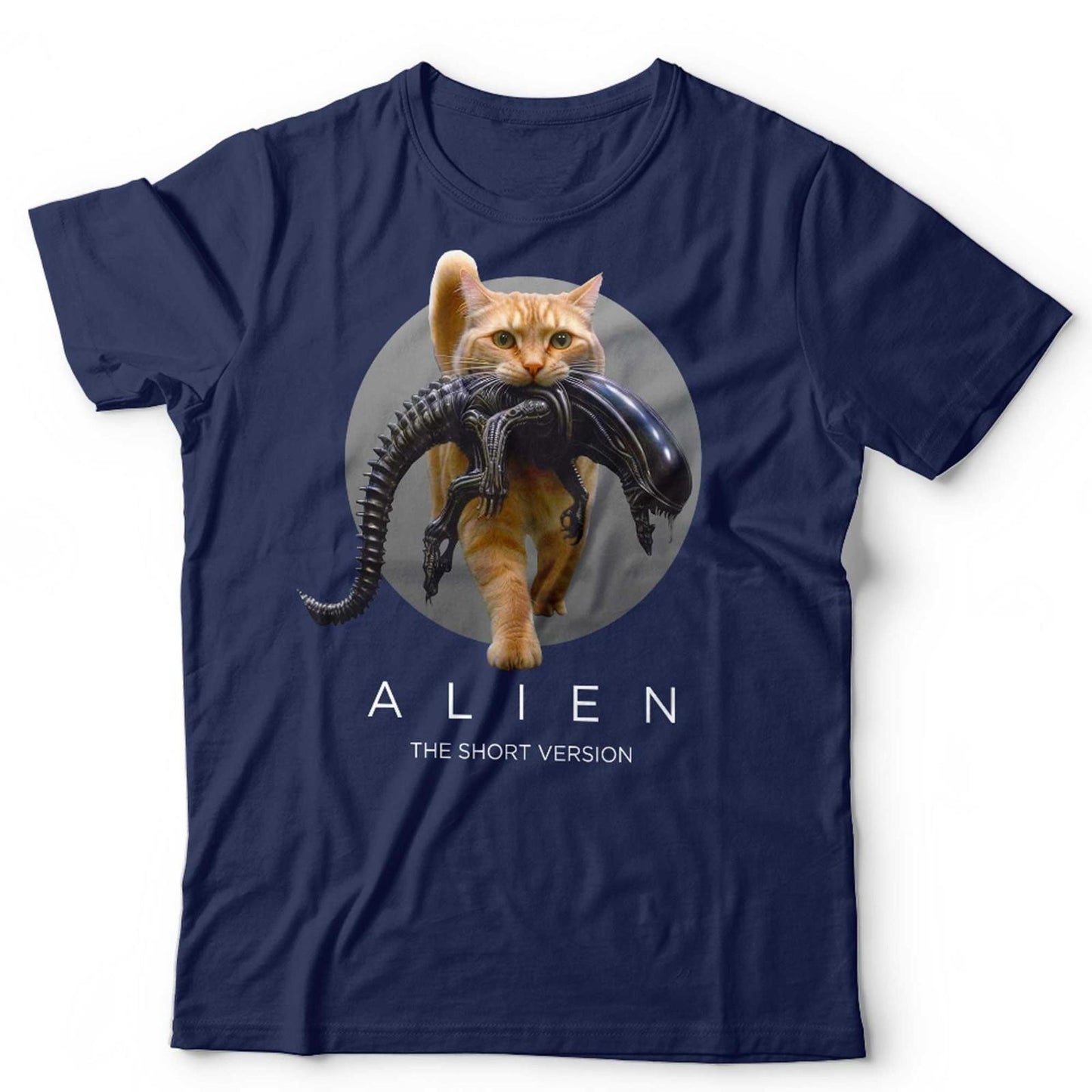 Alien Tshirt Unisex The Short Version Funny Sci Fi Horror Movie Cat Lover