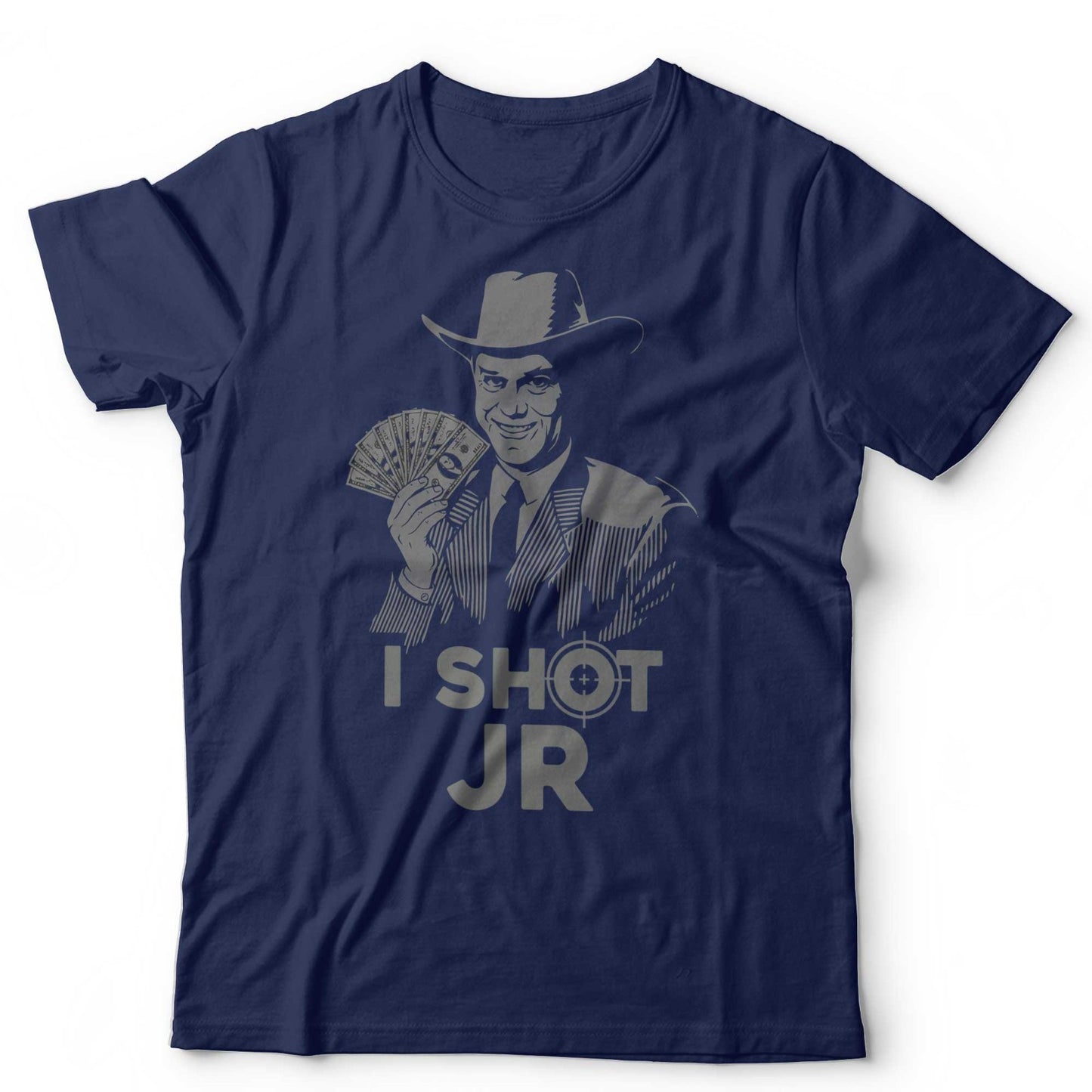 I Shot JR T-Shirt Retro 80s Cult TV Dallas Ewing Funny Geek Nerd Father Ted