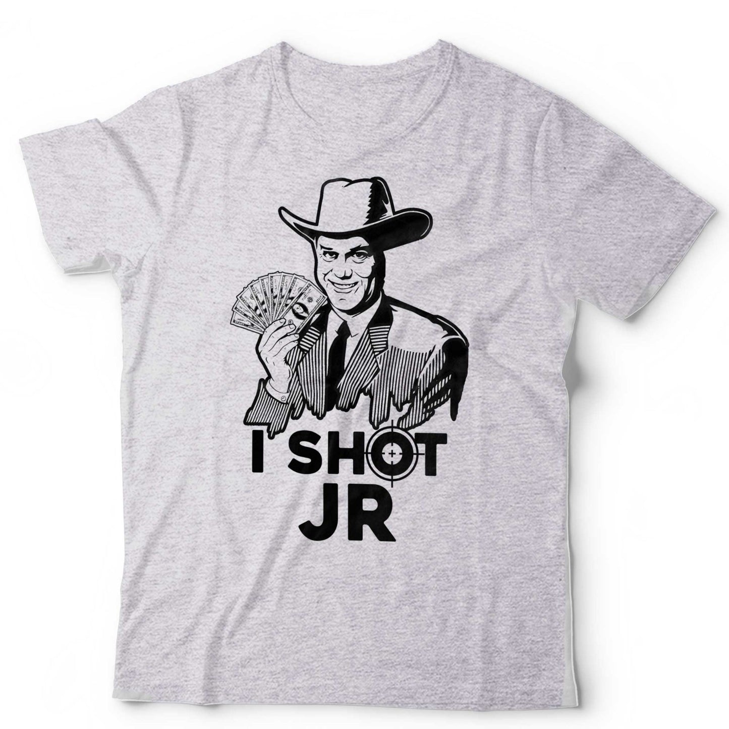 I Shot JR T-Shirt Retro 80s Cult TV Dallas Ewing Funny Geek Nerd Father Ted