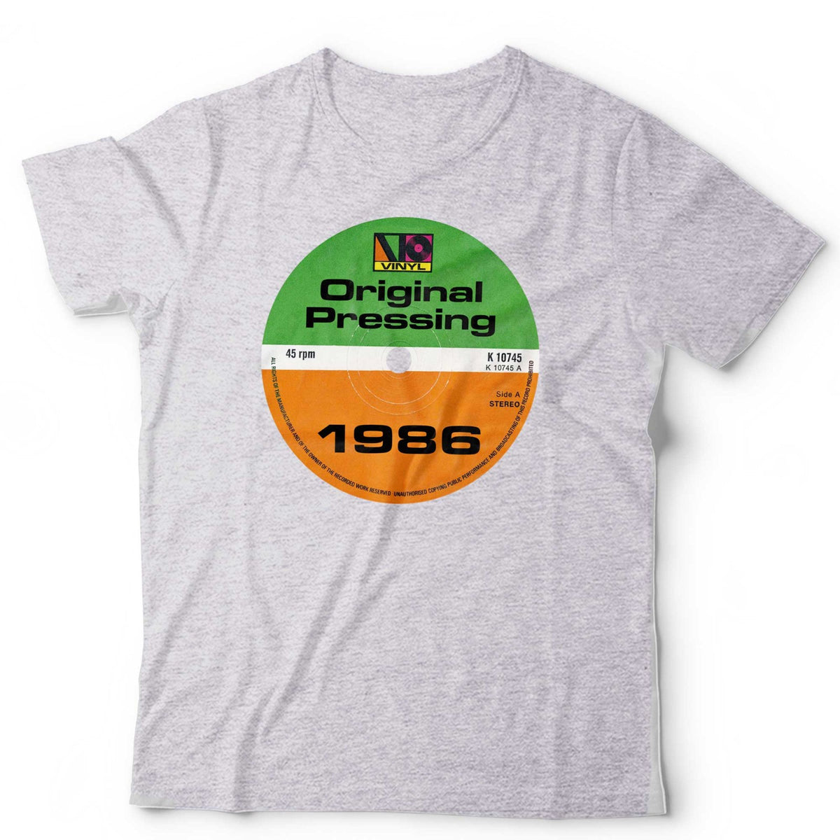Custom Birthday T-Shirt Original Pressing Vinyl Junkie Personalised Music Lover
