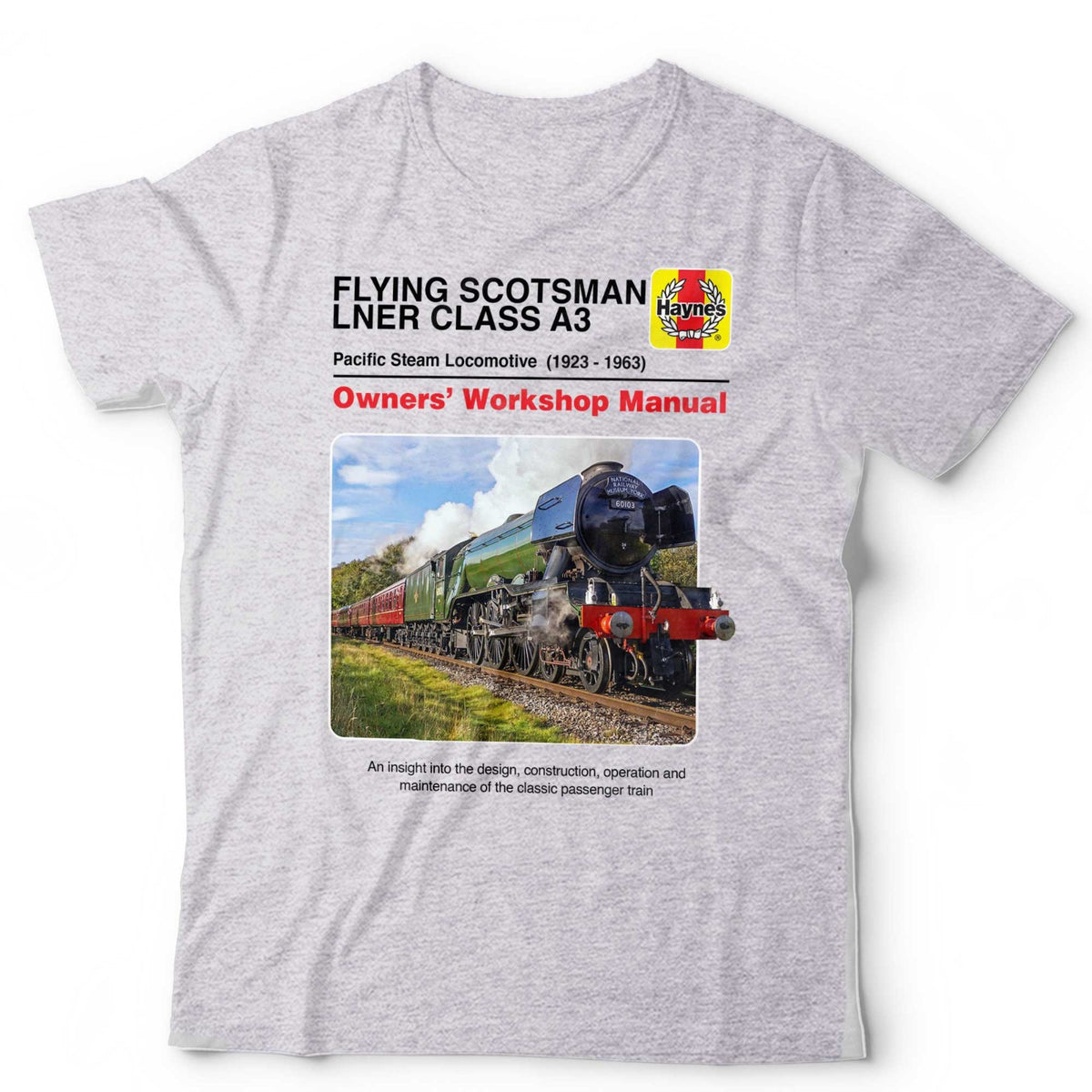 Train T-Shirt Flying Scotsman Manual Trainspotter British Railfan Unisex & Kids