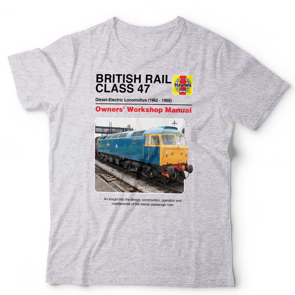 Train T-Shirt Class 47 Manual Trainspotter British Railfan Unisex & Kids T