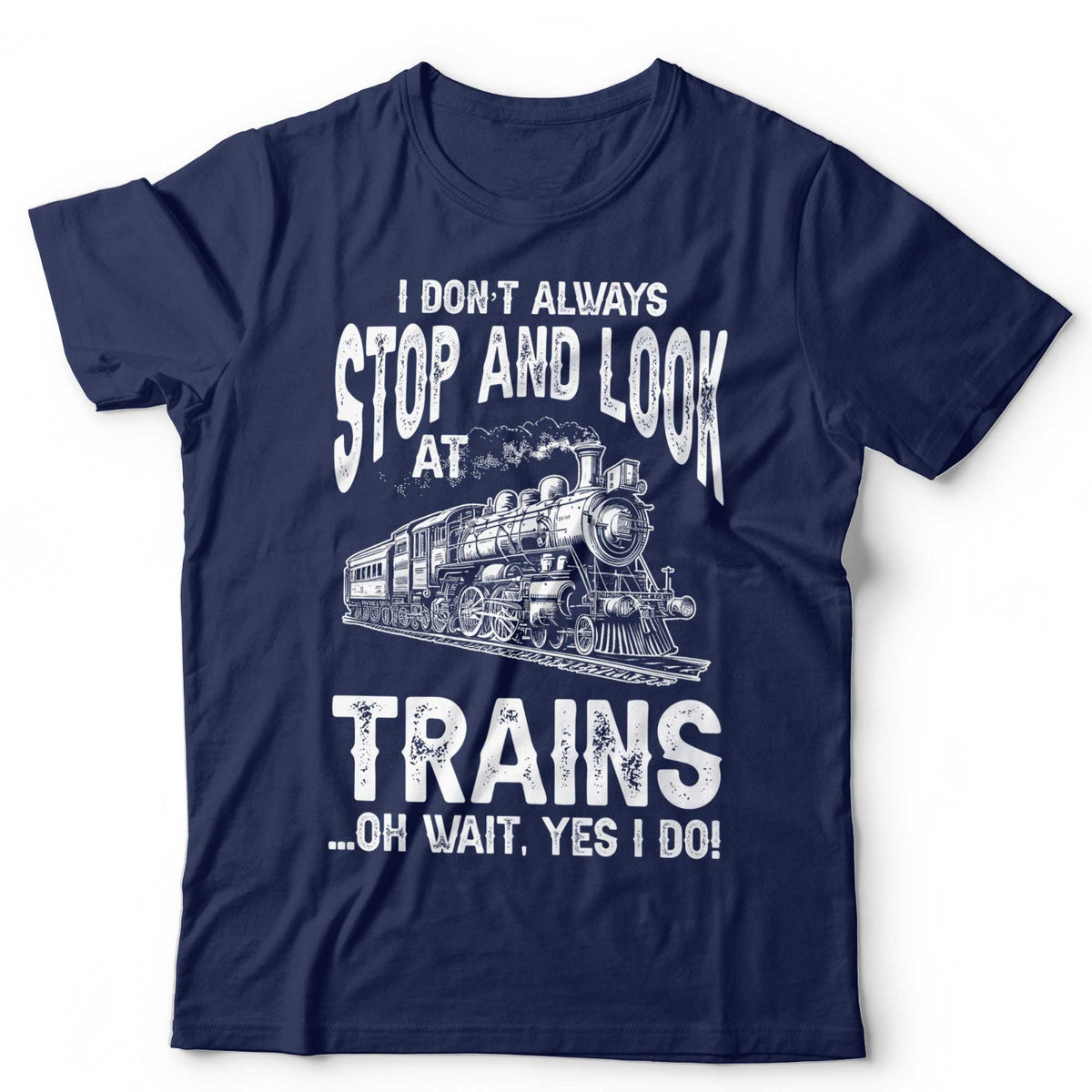 Train T-Shirt Steam Locomotive Funny Railfan Trainspotter Tee Gift Unisex & Kids