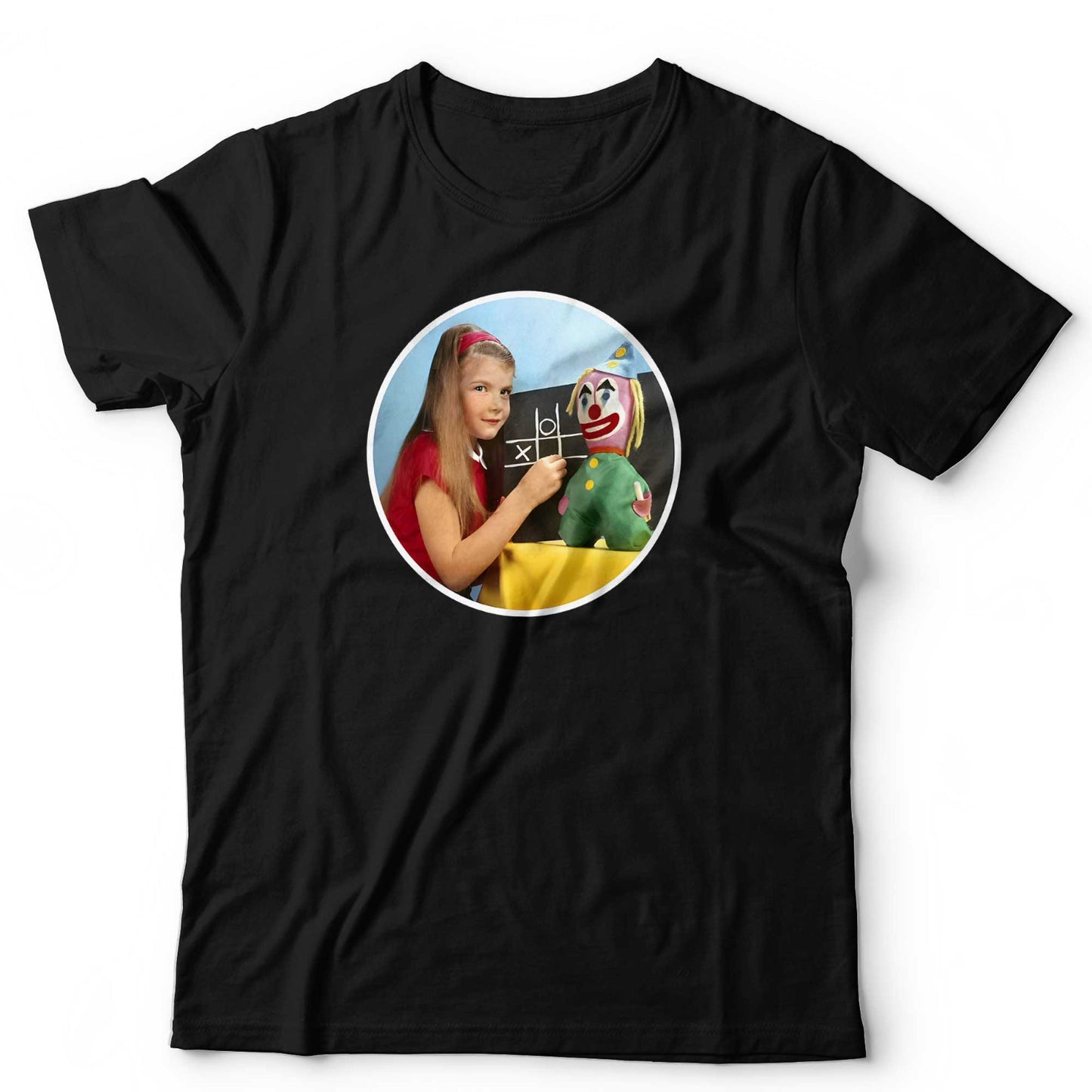 British TV Test Card T Shirt Retro Clown Graphic Vintage Style Unisex & Kids Tee