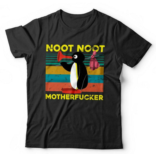 Pingu Tshirt Noot Noot Motherf*cker Unisex Funny Penguin Cartoon Adult Humour