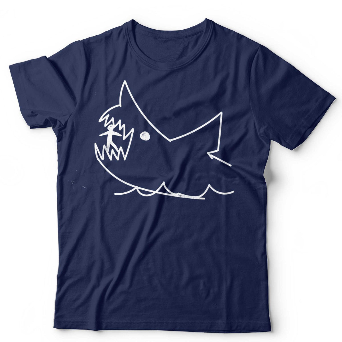 Jaws T Shirt Quints Shark Drawing 70s Horror Movie Great White Unisex & Kids