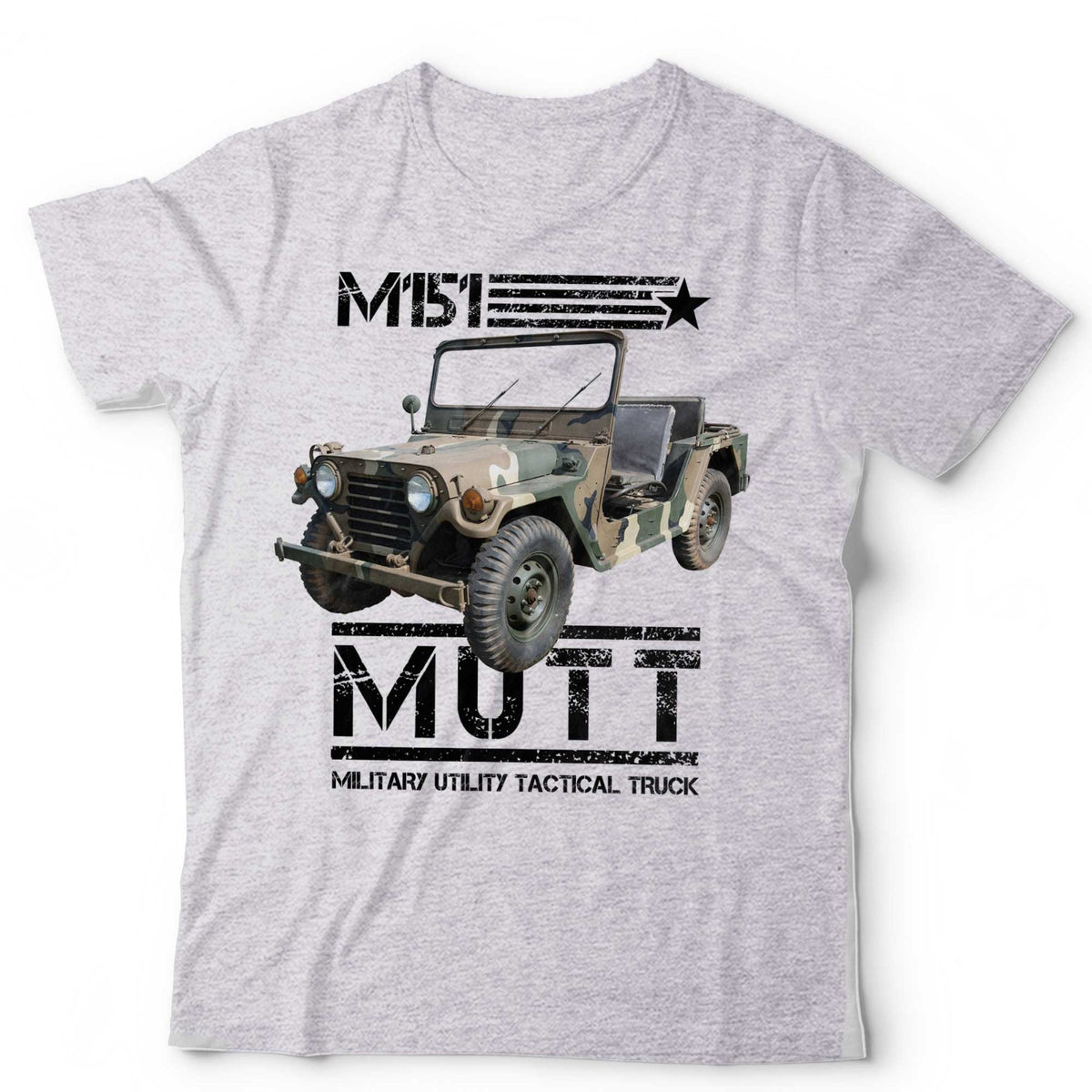 Military Truck T-Shirt M151 MUTT 4x4 Army Jeep Iconic Vehicle Unisex Tee
