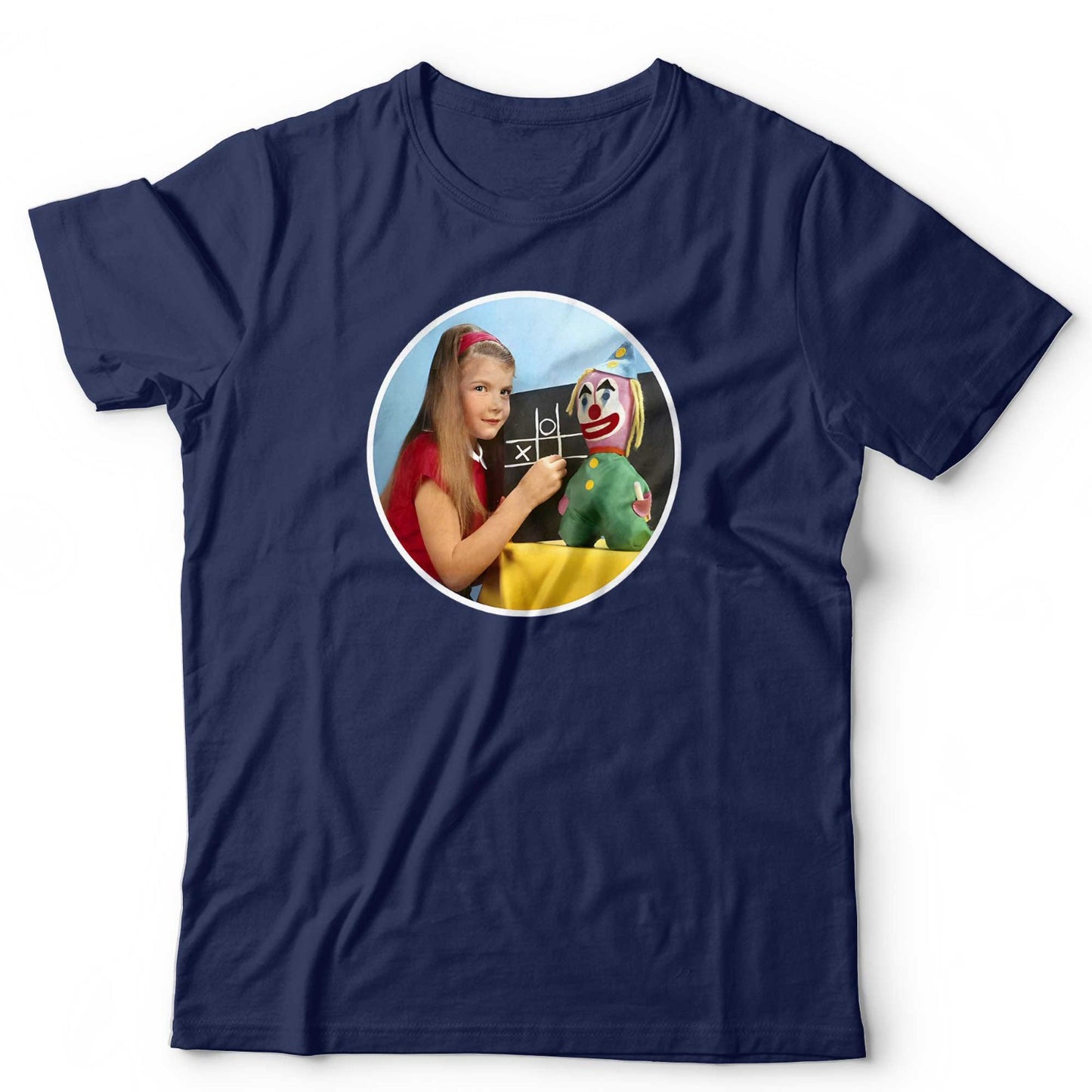 British TV Test Card T Shirt Retro Clown Graphic Vintage Style Unisex & Kids Tee