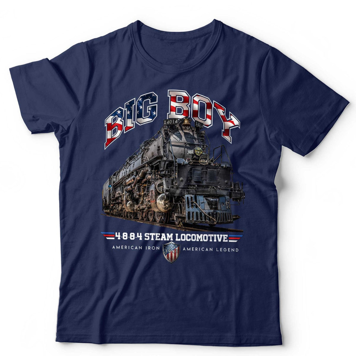 Train T-Shirt Big Boy Steam Locomotive 4014 Railfan Trainspotter Unisex & Kids