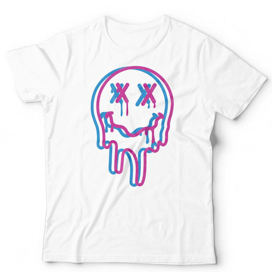 Smiley Face T-Shirt 3D Melted Rave DJ EDM Acid 90s Festival Tee Unisex & Kids