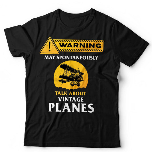 Vintage Plane T-Shirt May Spontaneously Talk About Aircraft Planes Unisex & Kids