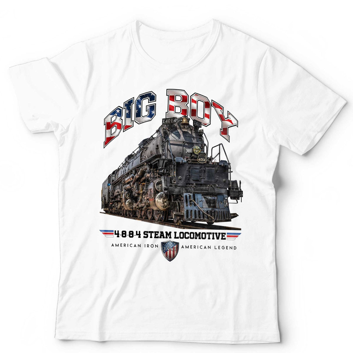 Train T-Shirt Big Boy Steam Locomotive 4014 Railfan Trainspotter Unisex & Kids