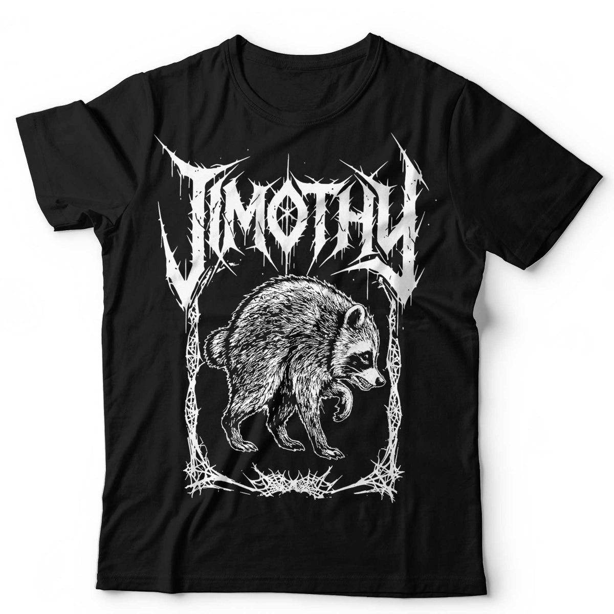 Jimothy T-Shirt Funny Raccoon Trash Panda Gothic Metal Tee Seattle Meme Unisex