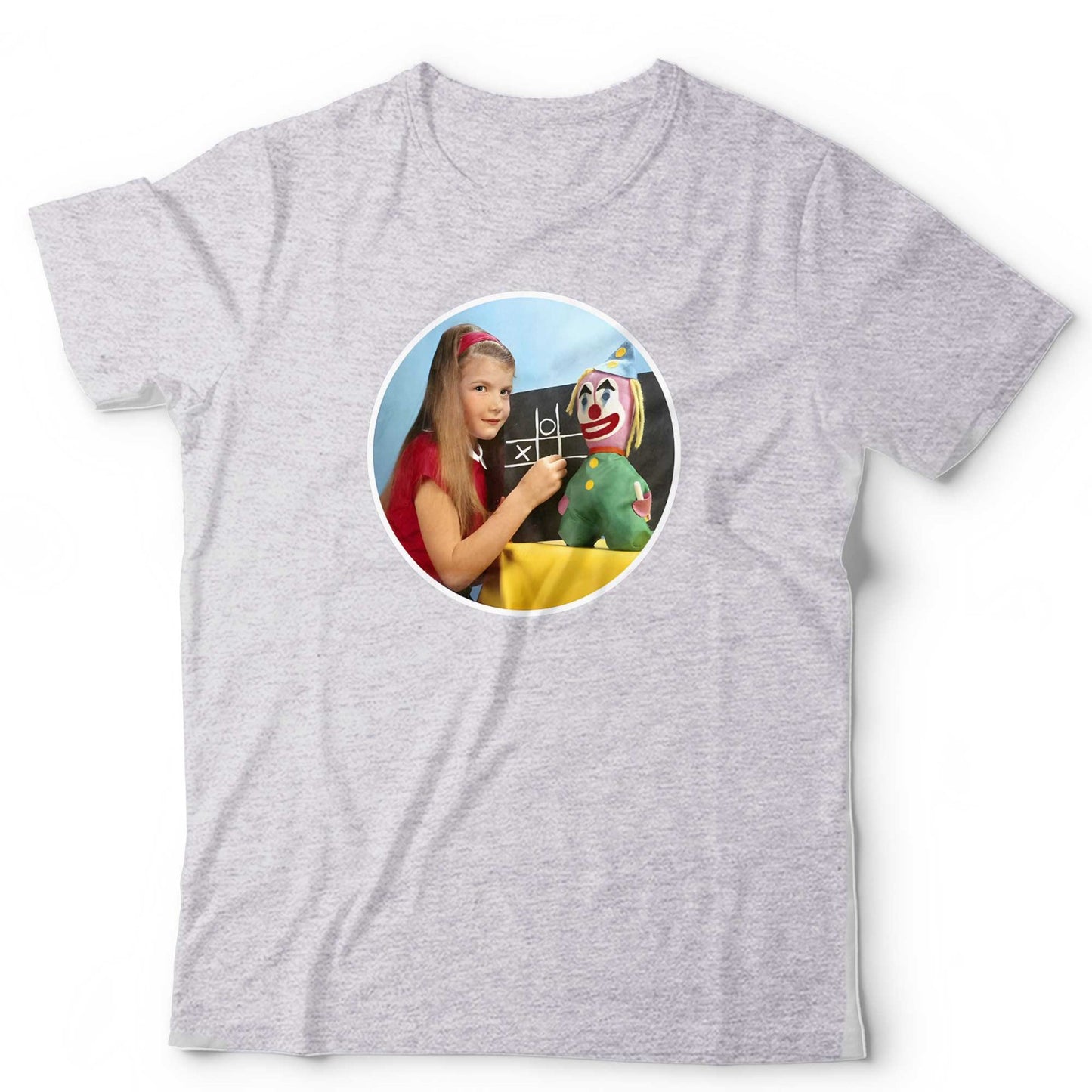 British TV Test Card T Shirt Retro Clown Graphic Vintage Style Unisex & Kids Tee