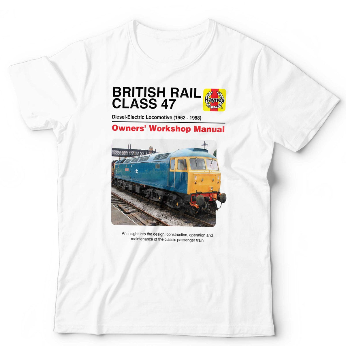 Train T-Shirt Class 47 Manual Trainspotter British Railfan Unisex & Kids T