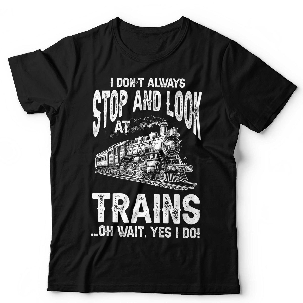 Train T-Shirt Steam Locomotive Funny Railfan Trainspotter Tee Gift Unisex & Kids