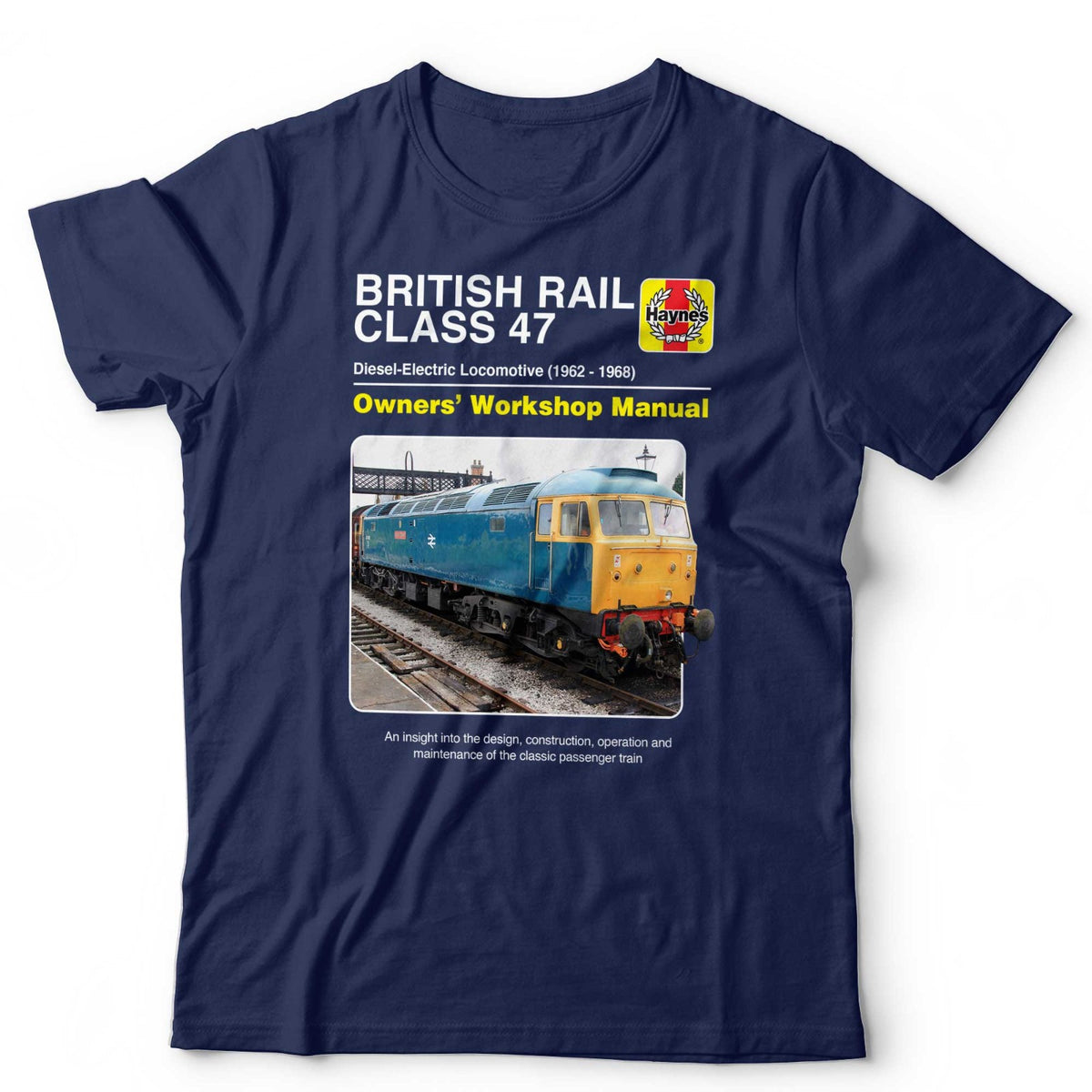 Train T-Shirt Class 47 Manual Trainspotter British Railfan Unisex & Kids T