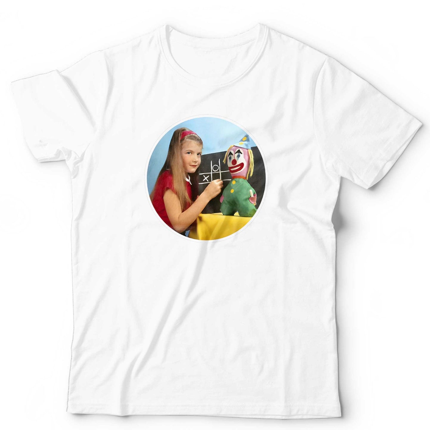 British TV Test Card T Shirt Retro Clown Graphic Vintage Style Unisex & Kids Tee