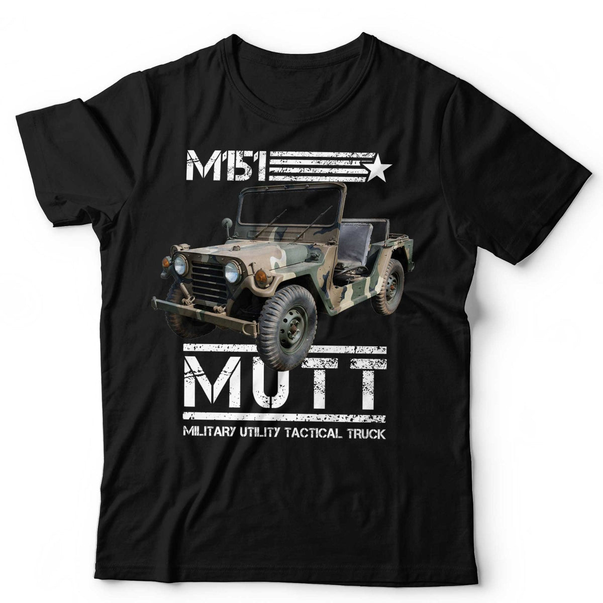Military Truck T-Shirt M151 MUTT 4x4 Army Jeep Iconic Vehicle Unisex Tee