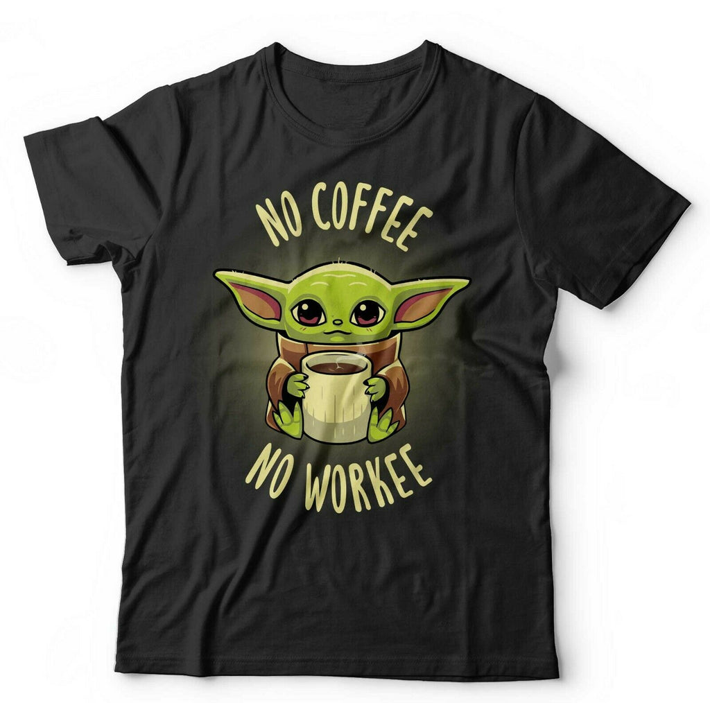 Yoda No Coffee No Workee Tshirt Unisex