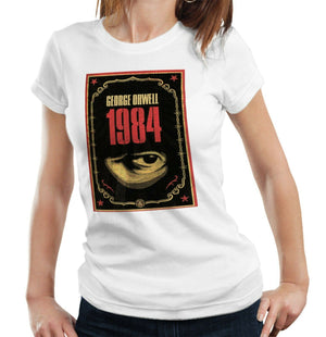 George Orwell 1984 Retro Tshirt Fitted Ladies